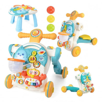 Andadera y caminador 3 en 1. Mesa para bebés caminador y juguetería
