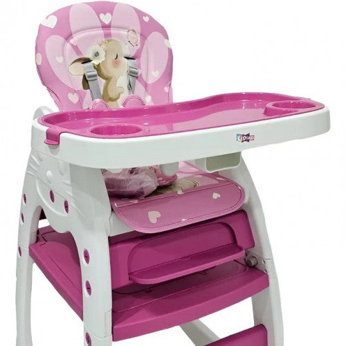 SILLA DE COMER DE BEBE 3 EN 1 COMEDOR ESCRITORIO R-1 ROSADO